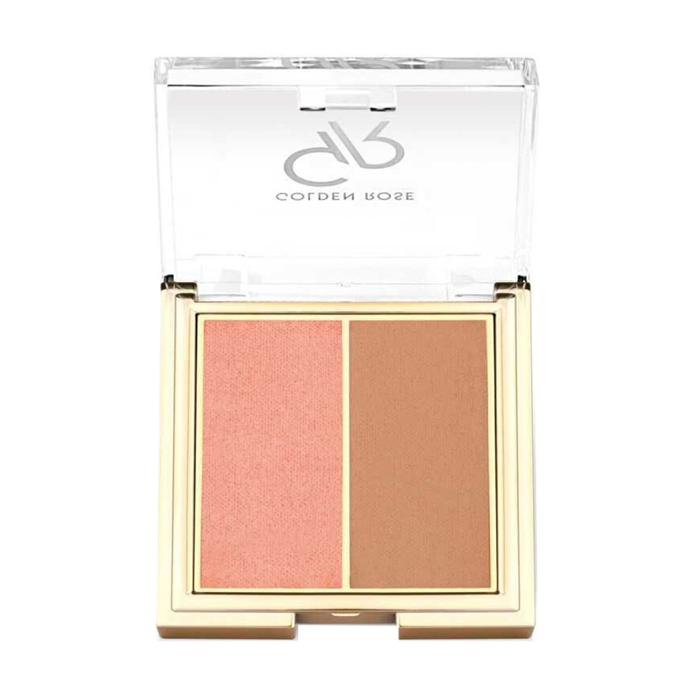 Компактні рум'яна для обличчя Golden Rose Iconic Blush Duo, 01 Rose &amp; Nude, 6 г